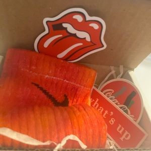 Red Nike tye dye socks